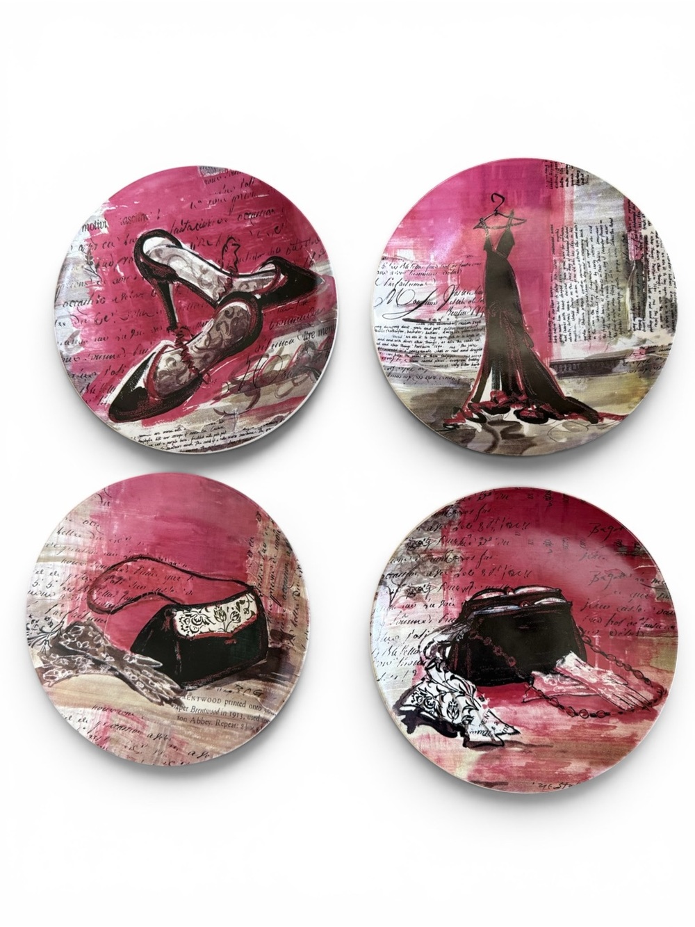 Kimmy Han appetizer/dessert plate set “Girl’s Night Out”